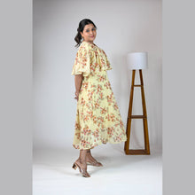 Georgette Floral Print Maternity Feeding Dress | Hidden Zip