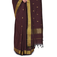 Nayanthara-Inspired Violet Colour Saree by Kaithari Nesavu – Handloom Elegance