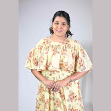 Georgette Floral Print Maternity Feeding Dress | Hidden Zip
