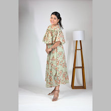 Georgette Floral Print Maternity Feeding Dress | Hidden Zip