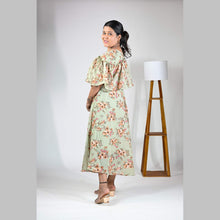 Georgette Floral Print Maternity Feeding Dress | Hidden Zip