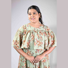 Georgette Floral Print Maternity Feeding Dress | Hidden Zip