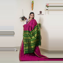 Madhavi Semi Handloom Saree : Gold and Cotton Perfection