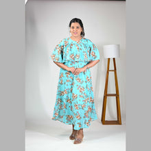 Georgette Floral Print Maternity Feeding Dress | Hidden Zip