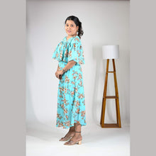 Georgette Floral Print Maternity Feeding Dress | Hidden Zip