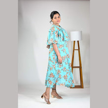Georgette Floral Print Maternity Feeding Dress | Hidden Zip