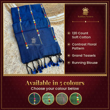 Pure Soft Cotton Saree – Elegance in Every Drape – available in 5 colours