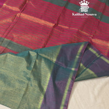 Onam Ultra‑Soft Pure Tissue Saree with Contrast Pallu, Blouse & Tassels