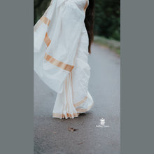 Sai Pallavi inspired Onam special soft cotton handloom saree with running blouse – festive wear