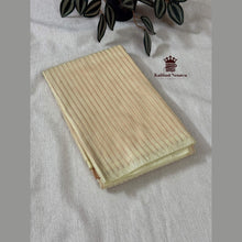 Sandal Beige Vairaoosi Arani Soft Silk Saree with copper zari detailing