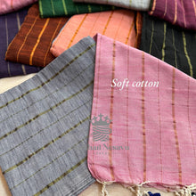 Soft Cotton Sarees with Lines Model - Kaithari Nesavu Sarees