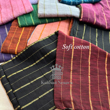 Soft Cotton Sarees with Lines Model - Kaithari Nesavu Sarees