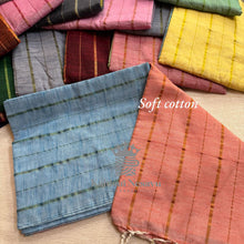 Soft Cotton Sarees with Lines Model - Kaithari Nesavu Sarees