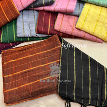 Soft Cotton Sarees with Lines Model - Kaithari Nesavu Sarees