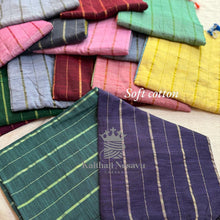 Soft Cotton Sarees with Lines Model - Kaithari Nesavu Sarees