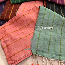 Soft Cotton Sarees with Lines Model - Kaithari Nesavu Sarees