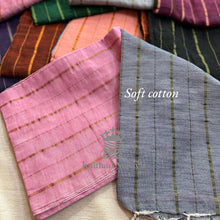 Soft Cotton Sarees with Lines Model - Kaithari Nesavu Sarees