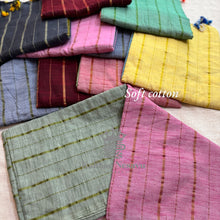 Soft Cotton Sarees with Lines Model