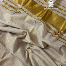 Onam Special Premium Tissue Linen Saree with Running Blouse & Tassels