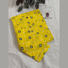 Sleeve view of Mustard Yellow Vineshu maternity dress – cotton fabric