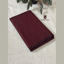 Wine Maroon Vairaoosi Arani Soft Silk Saree with copper zari patterns