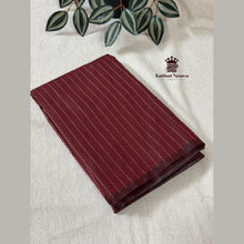 Wine Red Navratri Special Zig Zag Arani Soft Silk Saree with festive silver zari checks