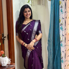 Authentic Kaithari Nesavu Saree worn by Shreya Anchan in Zee Tamil serial